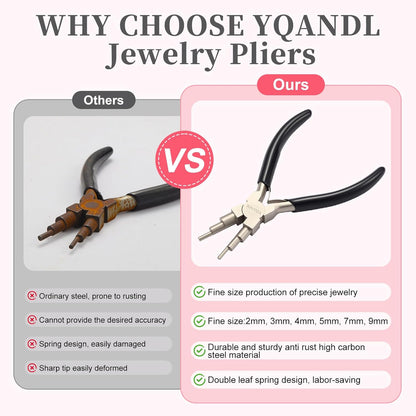 Jewelry Making Tool - High-Carbon Steel Bail Making Pliers with 2-9mm Adjustable Looper, Professional Wire Looping Tool for Earrings, Rings & Crafting (Multi-Functional Design) Jewelry Pliers - Crafty Corner