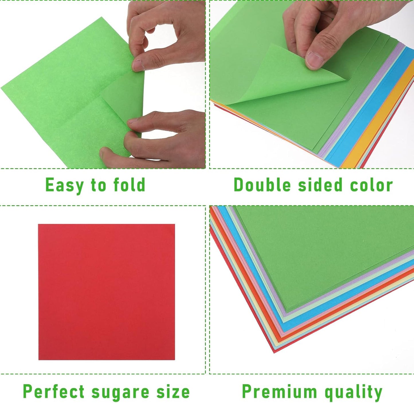 200 Pcs Origami Scrapbook, Paper Airplane Paper Double Sided Scrapbook Paper Origami 10x10 Origami 15x15 Square Mixed 10 Colors, Colored Construction Paper for Crafts and Art Folding - Crafty Corner