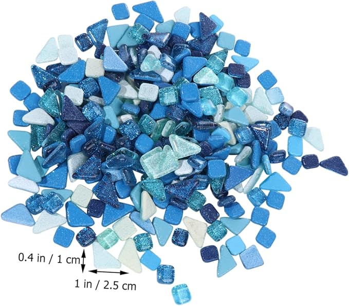 500g DIY Mosaic Stepping Stone Kit Crystal Stones for Adults Craft Crystals Mosaic Supplies