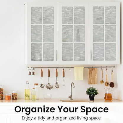 Haton Window Privacy Film, Frosted Glass Static Cling Sun Heat Blocking Window Clings, Frosting Opaque Coverings Stickers Tint for Home Office Door, Non Adhesive, White 23.6" x 157.4"