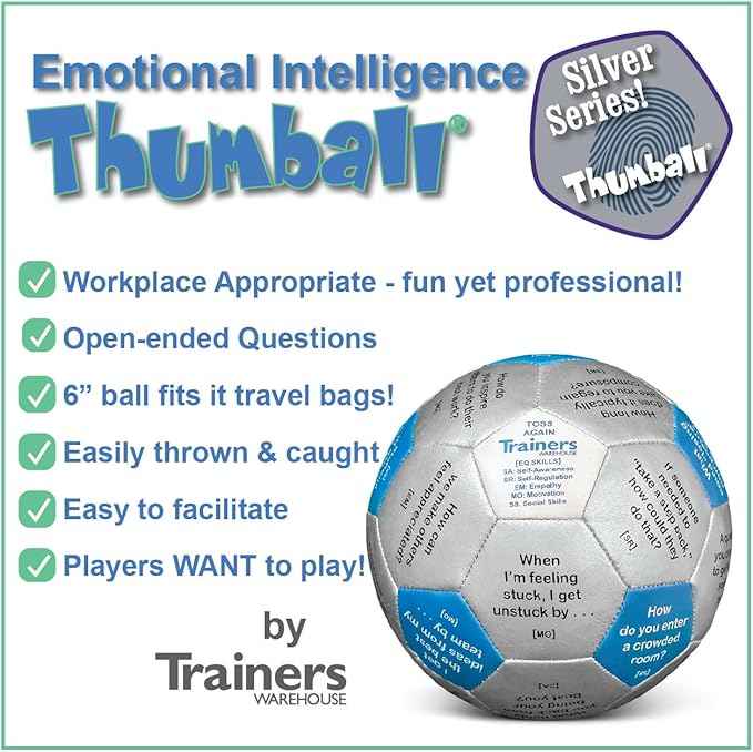 Trainers Warehouse 6" Thumball Collection, 32 Prompts for Conversation, Team Building, Relationship and Training