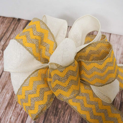 CT CRAFT LLC Ivory Canvas Wired Ribbon 2.5 Inch x 10 Yards for Christmas Home Decor Tree Topper Bow Gift Wrapping DIY Crafts Wreath Garland Easter Holiday - Crafty Corner