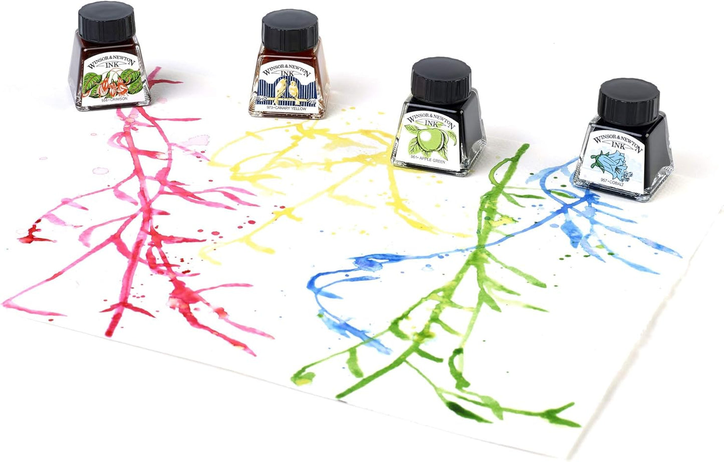 Winsor & Newton Collection Drawing Ink Set, Vibrant Tones, 0.5, Set of 4 - Crafty Corner
