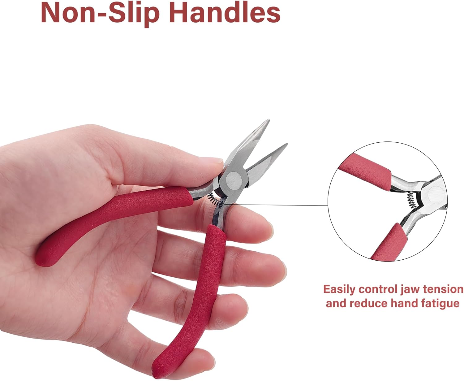 Jewelry Pliers, Spring Loaded Needle Nose Pliers for Object Grasping, Wire Bending and Repair - Crafty Corner