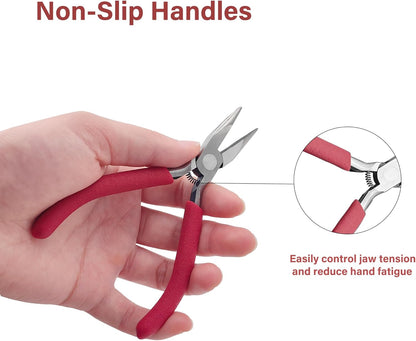 Jewelry Pliers, Spring Loaded Needle Nose Pliers for Object Grasping, Wire Bending and Repair - Crafty Corner