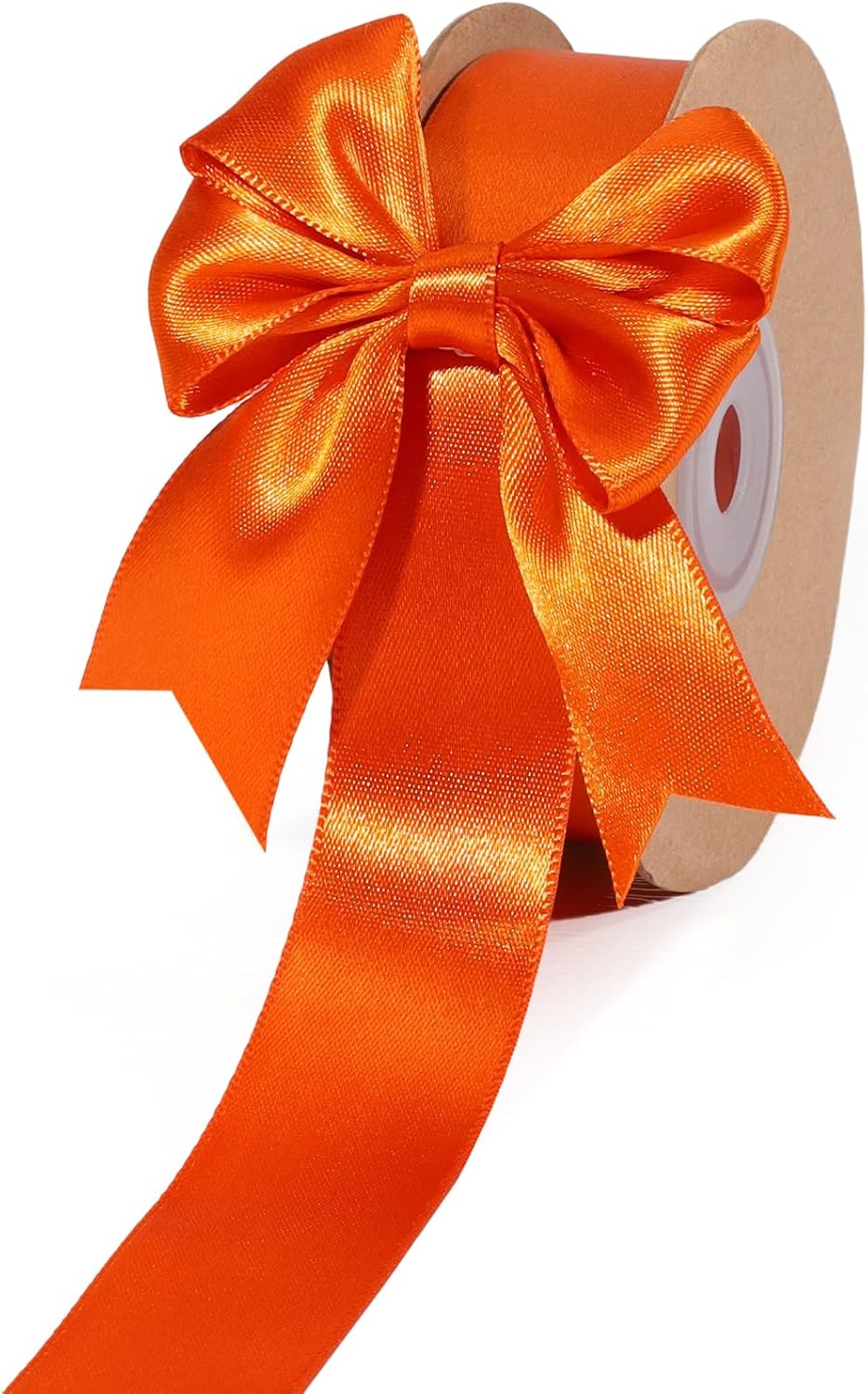 LaRibbons Orange Satin Ribbon 1 Inch 50 Yards Luxury Double Faced Russet Orange Silk Ribbon for Flower Bouquet Crafts Gift Wrapping Wedding Fall Decoration - Crafty Corner
