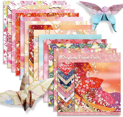 Square Origami Paper 6x6 Double Sided 50 Sheets 50 Colors 70GSM Origami Kit Japanese Chiyo Easy Fold Arts Crafts DIY Handwork Beginner Oriental Cherry - Crafty Corner