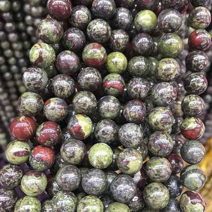 90pcs Adabele Natural Dragon Blood Jasper Healing Gemstone 4mm (0.16 inch) Small Round Beads Gem Stone Spacer for Craft Jewelry Making GF30-4