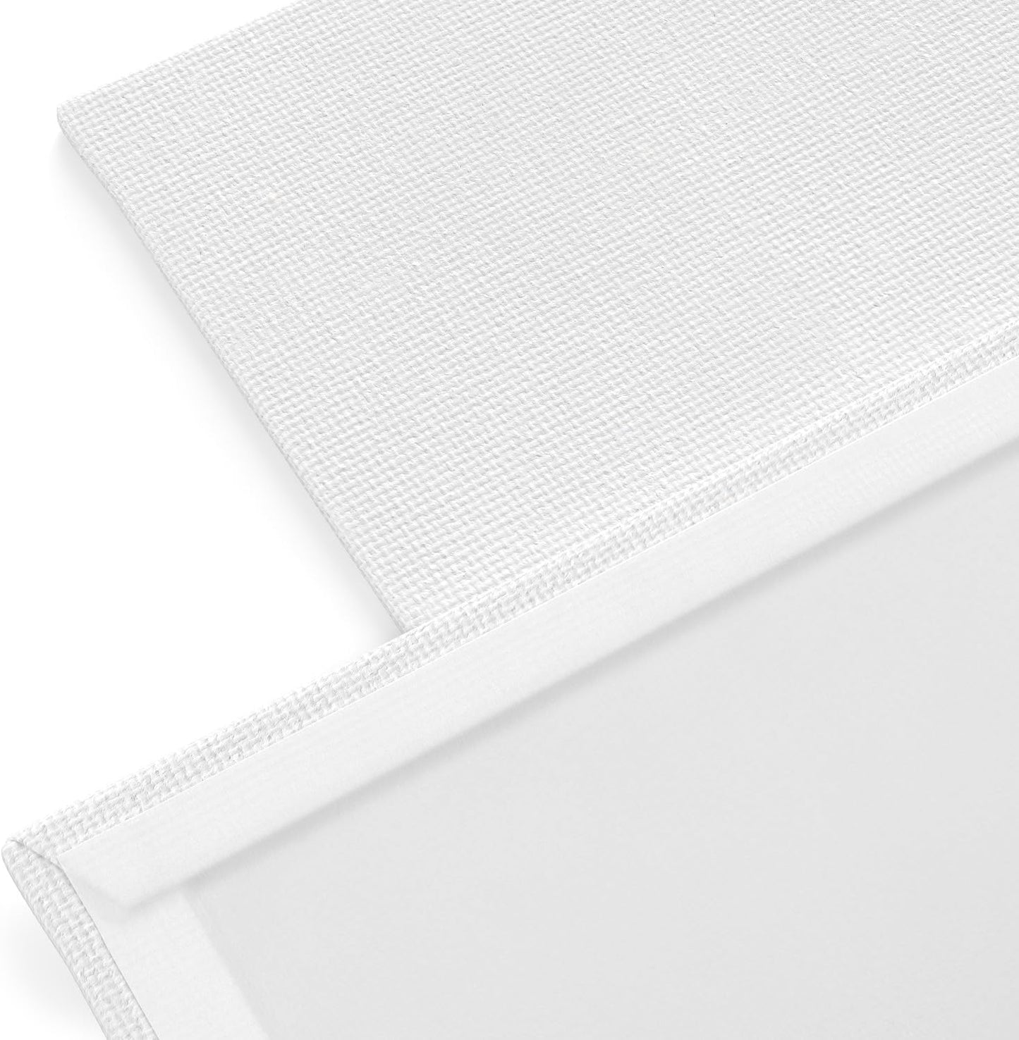 ARTEZA Canvas Boards for Painting, 12 x 12 Inches, Pack of 14, Blank White Square Canvas Panels for Acrylic, Oil and Gouache Painting