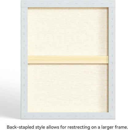 PHOENIX 24x30 Inch 2 Pack Artist Canvas - Extra Large Stretched Canvases for Painting - 3/4 Inch Profile, 100% Cotton 11 Oz. Gesso Primed White Blank Professional Canvas Oil & Acrylic Paints