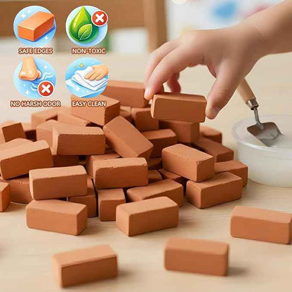 Brick and Mortar Construction Set, DIY Building Blocks for Kids Ages 6+, STEM Construction Kit, Versatile Creative Play, Great Birthday Gift