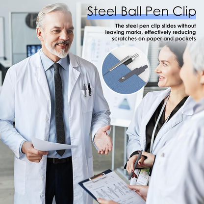 Gel Pens, 6PCS Black Ink Fine Point Pens With Smooth Writing, School Office Supplies, Anniversary Birthday Gifts for Men Women, Quick Dry Pen For Journaling, Nurse Aesthetic Pen (Black Gray White)