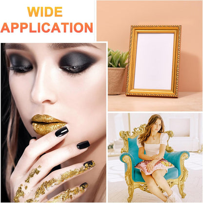 uxcell 100pcs Leaf Sheets, 3.5" x 3.5" Foil Sheets Paper Sheets for DIY Crafts Painting Nails Resin Furniture Decoration(Champagne Silver)