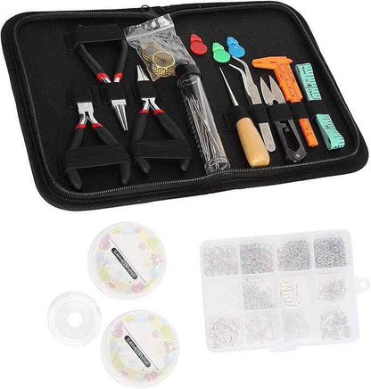 Ylwxzenith Jewelry Making Supplies Kits, DIY Jewelry Making Kit Accessories, Complete Beading Tools Set with Pliers, Beads, Wires, Clasps, for Beginners and Craft Lovers, Portable Storage in