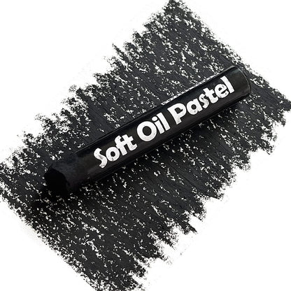 12 Pcs Monochrome Artists Grade Soft Oil Pastels Vibrant and Creamy Colored Chalk Pastels Art Supplies Set for Professionals Painting Drawing White Black 01