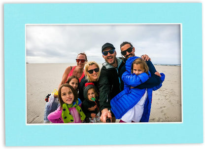 11x14 Mat for 8.5x11 Photo - Precut Aquamarine Blue Picture Matboard for Frames 11 x 14 Inches - Bevel Cut to Display Art 8.5 x 11 Inches - Acid Free Pack of 25 MATS with Backing Boards & Clear Bags