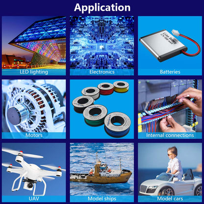 Fermerry 10 AWG Stranded Wire Spool 10ft Each 6 Colors Flexible 10 Gauge Silicone Hook up Wire Kit Electrical Tinned Copper Wire