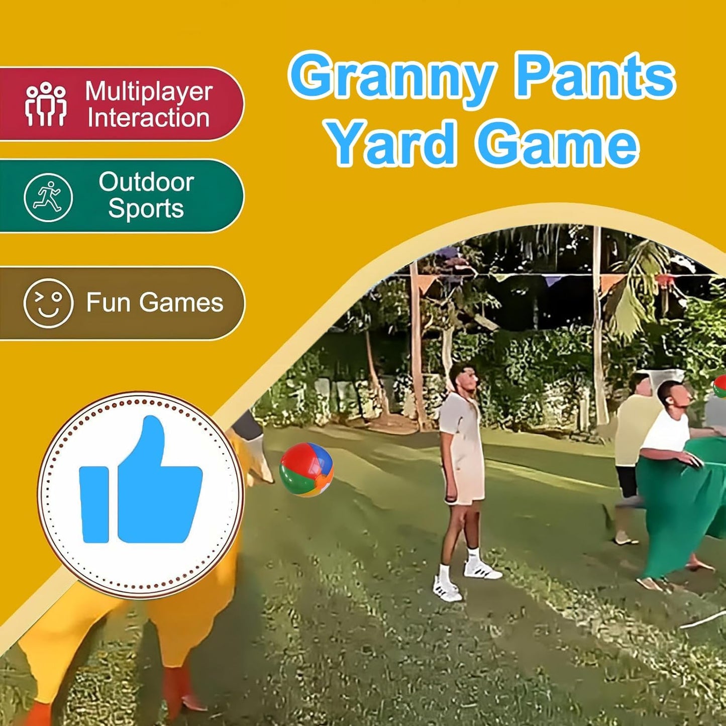 Grandma Pants Garden Game, Grandma Pants Outdoor Game, Equipped with Inflatable Balloons and Bicycle Pumps, Suitable for Birthdays, Barbecues, and Outdoor Activities for Family Reunions