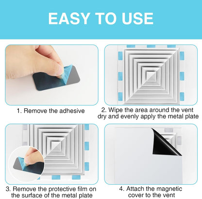 30 Pcs Adhesive Metal Plate for Magnets Mount, 2.36x1.18in Metal Strips for Magnets On Non-Steel Vents, with Adhesive Backing