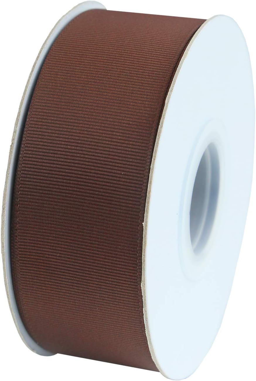 ITIsparkle 11/2" Inch Grosgrain Ribbon 25 Yards-Roll Set for Gift Wrapping Cake Decoration Party Favor Hair Braids Hair Bow Baby Shower Decoration Floral Arrangement Craft Supplies, Brown Ribbon - Crafty Corner