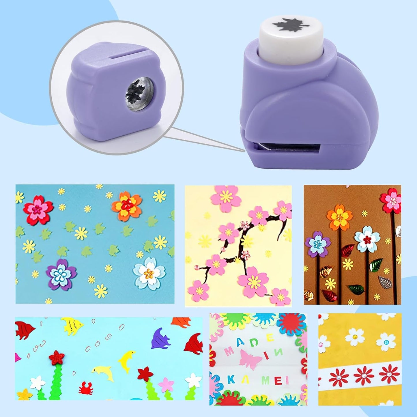 LOVEINUSA 10 Pack Multicolored Shape Paper Hole Punch Craft Set for DIY Crafting, Scrapbooking, Handmade Greeting Cards, Photo Albums, Mini Cutter Nail, and Festival Cards Projects - Crafty Corner