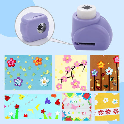 LOVEINUSA 10 Pack Multicolored Shape Paper Hole Punch Craft Set for DIY Crafting, Scrapbooking, Handmade Greeting Cards, Photo Albums, Mini Cutter Nail, and Festival Cards Projects - Crafty Corner