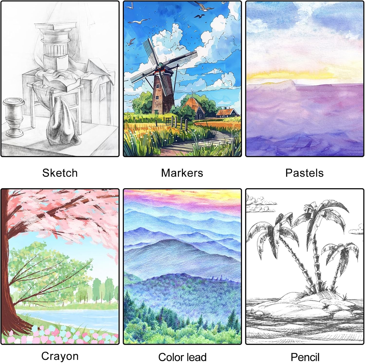 4 Pack Mixed Media Sketchbook, 9x12 inches Drawing Paper Sketch Book, 98lb/160gsm Heavyweight Spiral Bound Sketch Pads, Suitable for Wet and Dry Media, Drawing, Painting, Sketching(200 Sheets) - Crafty Corner