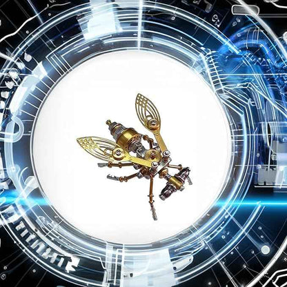 Steampunk Insect Bug Sculpture Mechanical 3D Puzzle Kits for Adults, Making kit DIY Projects Metal Building, Ideas for Birthday(Drosophila melanogaster)