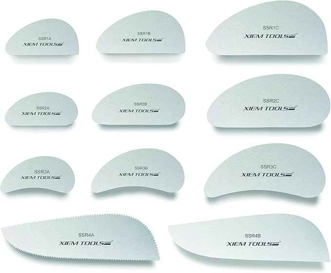 Xiem Tools Stainless Steel Clay Rib for Ceramics and Pottery (Complete Set)