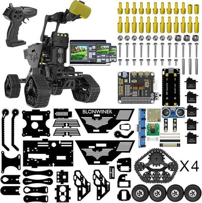 Smart Robot Kit, Robot Building Car kit for Raspberry Pi Python Coding, STEM Programming Robotic Arm Kit with Camera (Not Included Raspberry Pi Board)