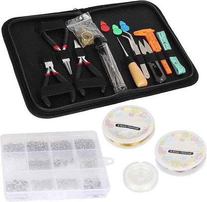 Ylwxzenith Jewelry Making Supplies Kits, DIY Jewelry Making Kit Accessories, Complete Beading Tools Set with Pliers, Beads, Wires, Clasps, for Beginners and Craft Lovers, Portable Storage in