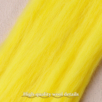QMNNMA Wool Roving Bulk, 14.1oz Needle Felting Wool, Super Wool Chunky Yarn for Needle Felting, Hand Spinning, Blending, Weaving and DIY Craft (400g)