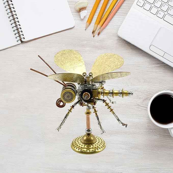 3D Metal Puzzle, Steampunk Butterfly Insect Bug Mechanical Model, Making Kit DIY Projects Metal Building Adult Hobby Kits for Men for Birthday(Butterfly-HD5)