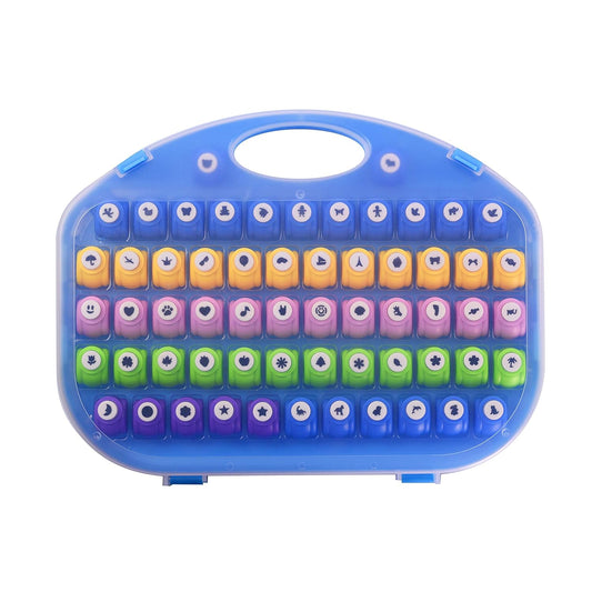 Shape Paper Punch Set | School Scrapbooking Paper Punchers for Arts and Crafts | Hole Punch Shapes That Kids and Adults Adore | Premium Crafting Supplies Kit includes 60 Paper Puncher Shapes (60 Pcs) - Crafty Corner