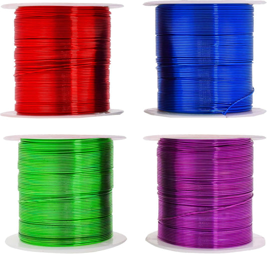 Mandala Crafts 22 Gauge Anodized Aluminum Craft Wire for Jewelry Making - 400 FT Colored Flexible Rainbow Wire - Bendable for Bonsai Armature Crafting Sculpting - Crafty Corner