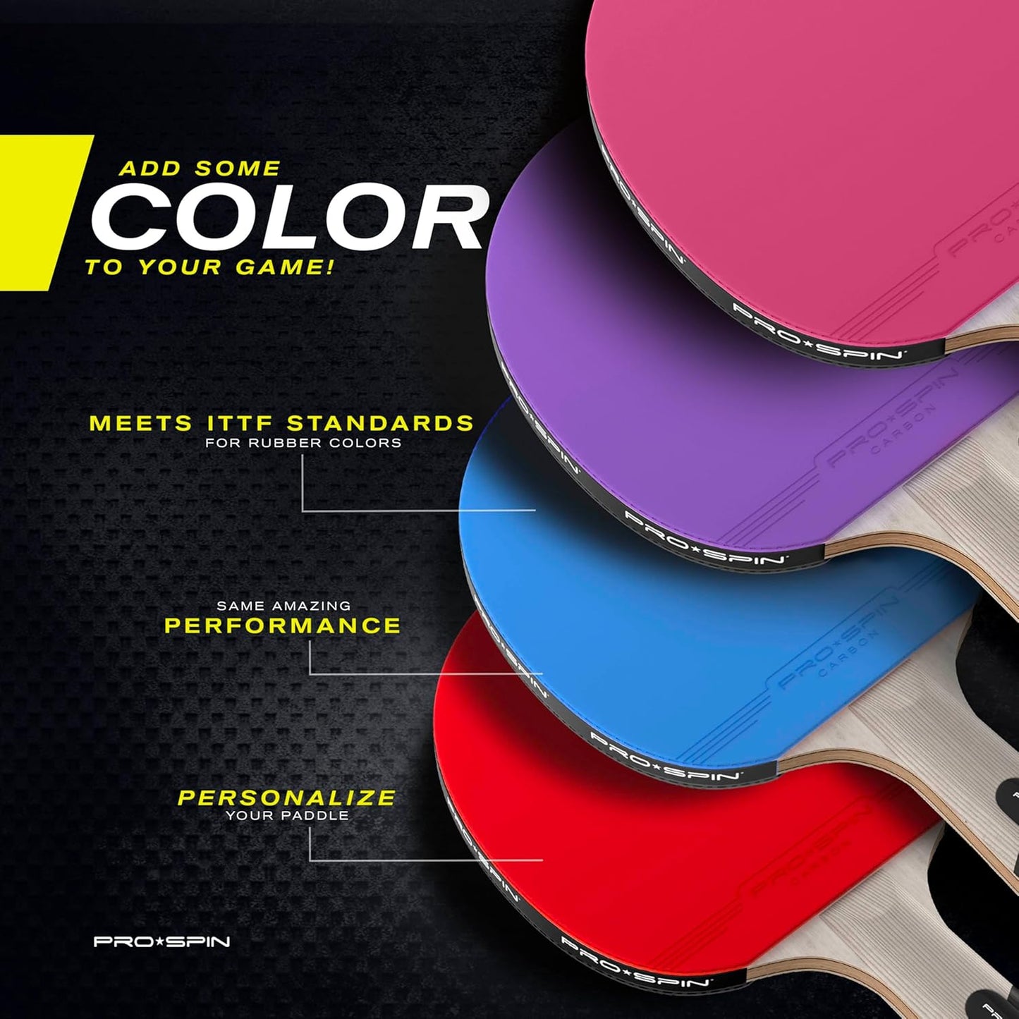 PRO SPIN Ping Pong Paddles - Professional Level Table Tennis Rackets with Carbon Fiber for Superior Control | 7-Ply Blade, Premium Rubber, 2.0mm Sponge | Includes Protector Case