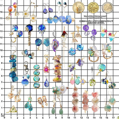 FUNSHOWCASE Cabochon Resin Mold Pack of 2 Mosaic Tile Epoxy Casting Jewelry Making