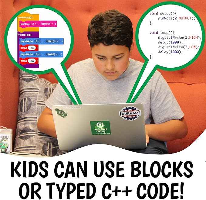 Code Rocket Coding Toy for Kids 8+. Girls & Boys Learn Typed C++ Programming with Circuits. 20+ Space-Themed Projects Teach Code Hands-On. All-Inclusive Coding Game for Kids Ages 8-12+ & Teens