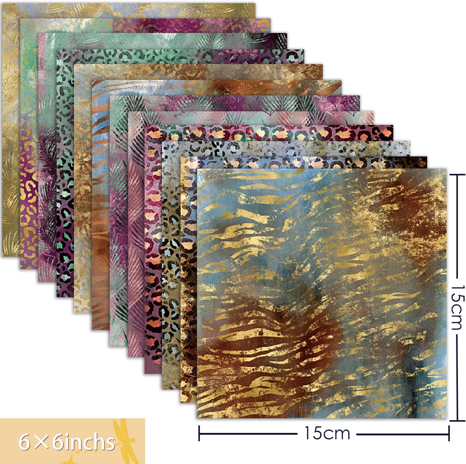 YASMEN 6"x6" Scrapbook Paper Pad - 24 Sheets of Patterned Cardstock for Card Making, Scrapbooking, Junk Journal, DIY Gift Cards - Single-Sided Decopodge Decorative Craft Paper - Crafty Corner