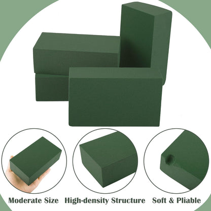 24 Packs Floral Foam Blocks Wet & Dry Floral Foam Bricks 5.5x3.1x1.8 Inch Flower Arranging Kit for Fresh and Artificial Flowers Florist Foam Blocks for Wedding Home Decor