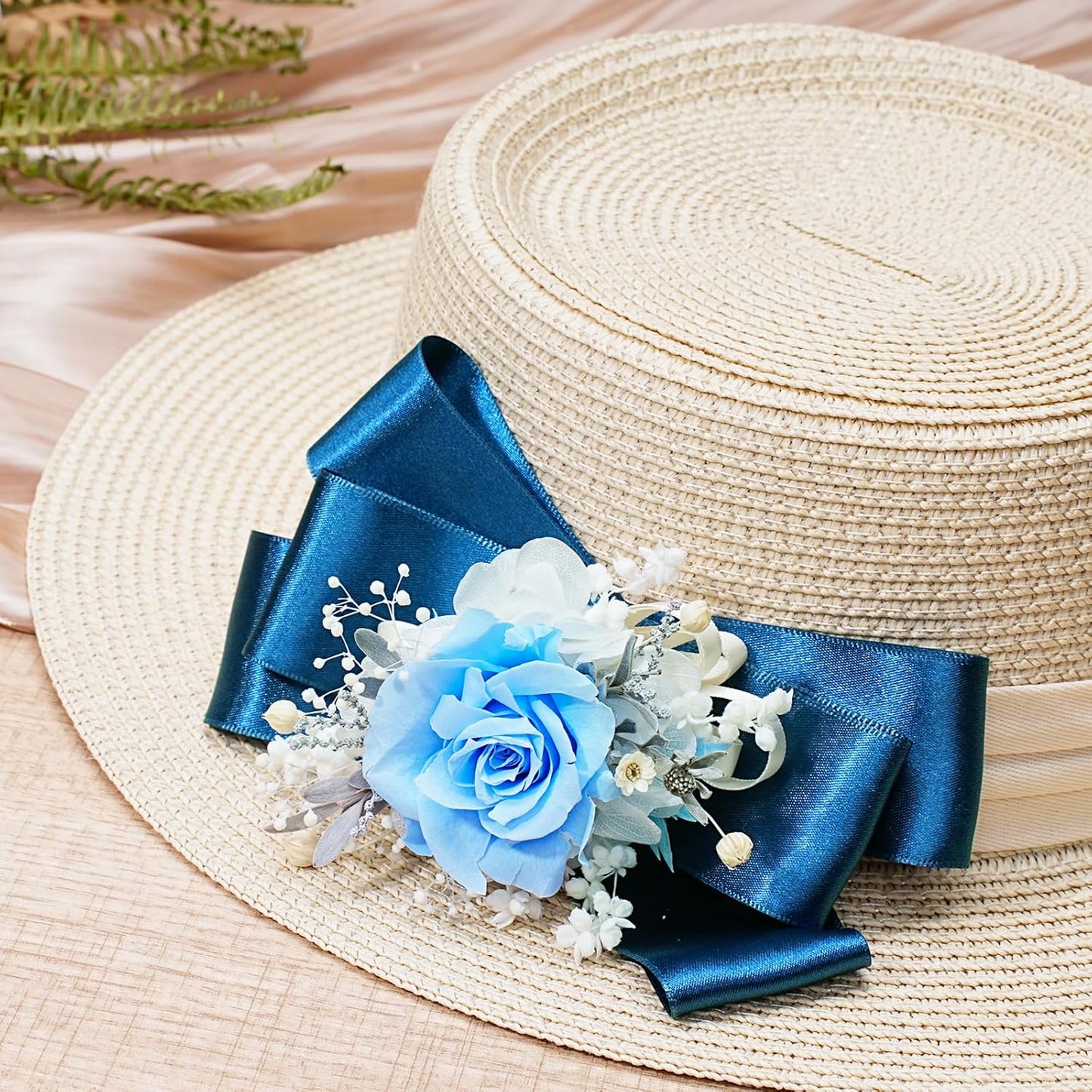 LaRibbons Navy Satin Ribbon 1 1/2 Inch 50 Yards Luxury Double Faced Blue Silk Ribbon for Flower Bouquet Crafts Gift Wrapping Wedding Bow Decoration - Crafty Corner