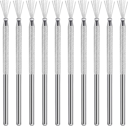 10 Pcs Needle Tools for Clay, Clay Modeling Tools, Seven Needles Wire Texture Tool, Sculpting Ceramics Pottery Carving Tool for Ceramic Polymer Pottery Sculpting, Texturing, Modeling