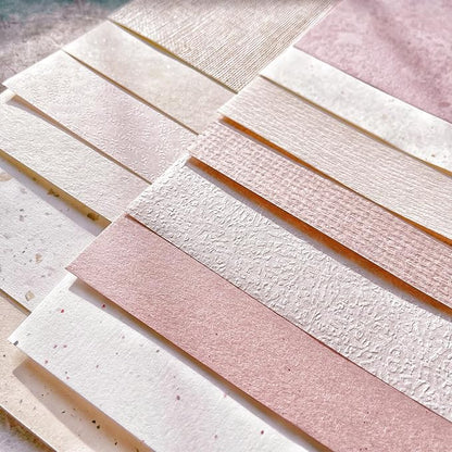 13 Sheets Textured Scrapbook Paper Assorted Set - Mixed Special Craft Paper for Scrapbooking Junk Journaling Supplies Bullet Journal Planner Collage Card Embellishment 5.8x8.3 Inch A5 (Cherry Blossom)