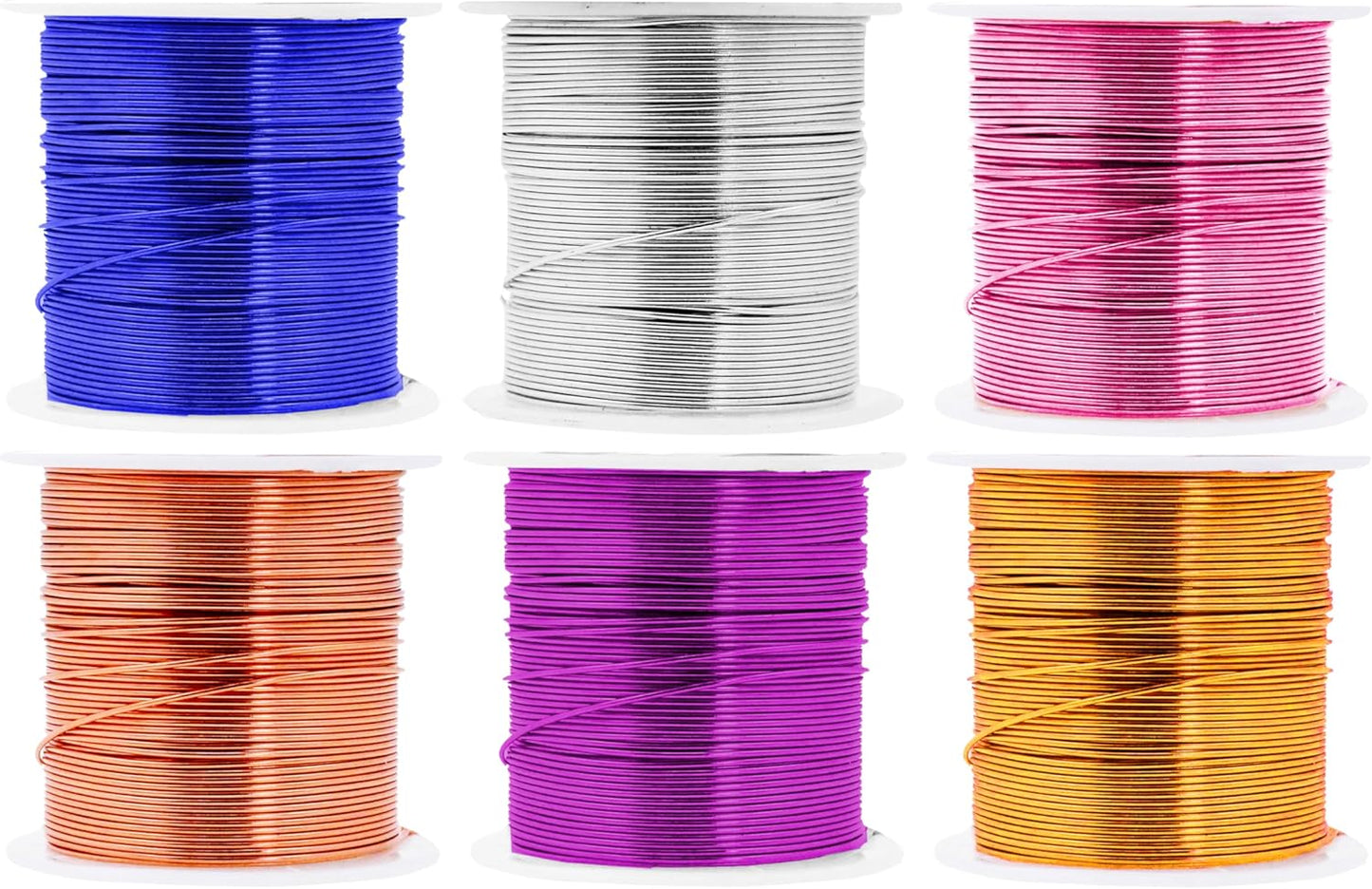 Mandala Crafts 20 Gauge Anodized Aluminum Craft Wire for Jewelry Making - 450 FT Colored Flexible Silver Copper Gold True Blue Purple Pink Wire - Bendable for Bonsai Armature Crafting Sculpting - Crafty Corner