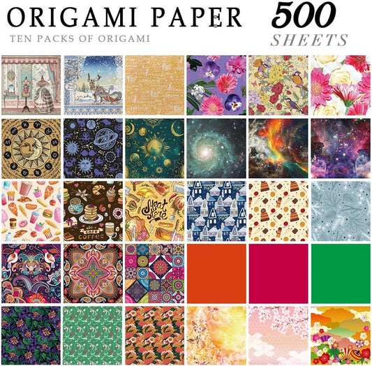 10 Different Packs Full Collection Origami Paper Kit 6 Inch Square Double Sided Color Vivid Colors Creation Easy Fold Paper Set Hand Crafts Paper Arts Creativity - Crafty Corner