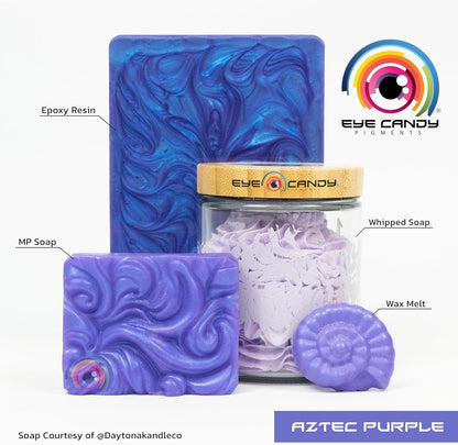 Eye Candy Premium Mica Powder Pigment “Aztec Purple” (50g) Multipurpose DIY Arts and Crafts Additive | Woodworking, Epoxy, Resin, Paint, Soap, Bath Bombs, Nail Polish (Aztec Purple, 50G)