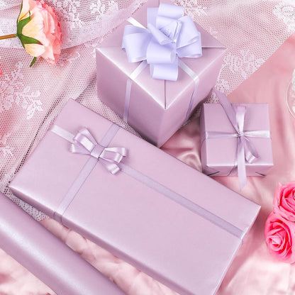 NESCCI Lavender Color Matte Wrapping Paper,Solid Color Pearly-Lustre Paper,Gift Wrapping Paper,Perfect for Wedding,Valentine's Day,Birthday, Christmas,Baby Shower,DIY Bouquet (17 Inches X 32.8 Feet)