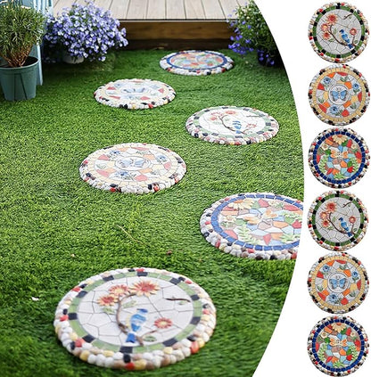 Stepping Garden Stone 1/3 / 6 Pack Step Stone for Yard Pool, Outside Garden Stepping Stone for Yard, Butterfly Dragonfly Gardening Gifts Stairs for Mothers Day (Color : 6-Pack)
