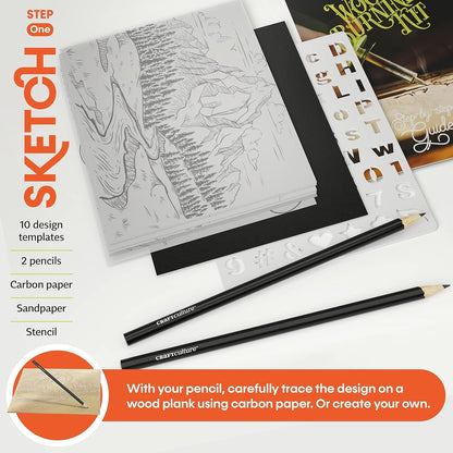 Craft Culture Beginners Wood Burning Kit for Kids and Teenage Boys & Girls Gifts for Boy or Girl Craft Projects Birthday Gift Idea for Older Children Teen Woodburning DIY Hobby Kits Art Activities - Crafty Corner