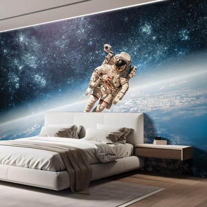 wall26 an Astronaut Floating About Planet EarthWall Mural, Removable Sticker, Home Decor - 132x168 inches